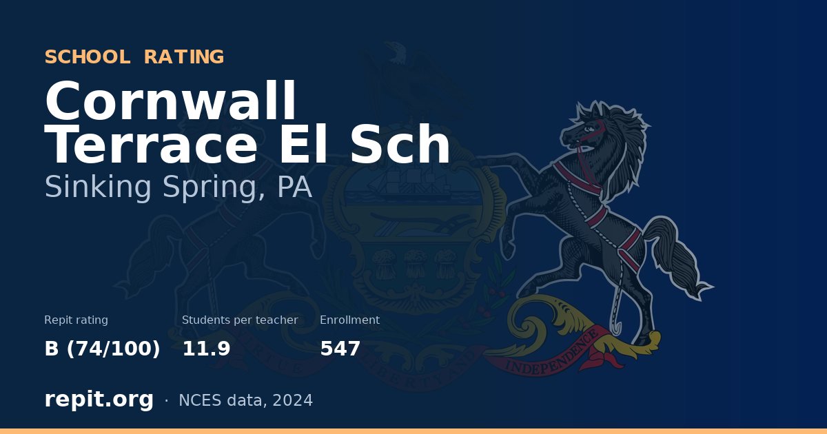 Cornwall Terrace El Sch, Sinking Spring, PA — Repit school rating B (74/100)