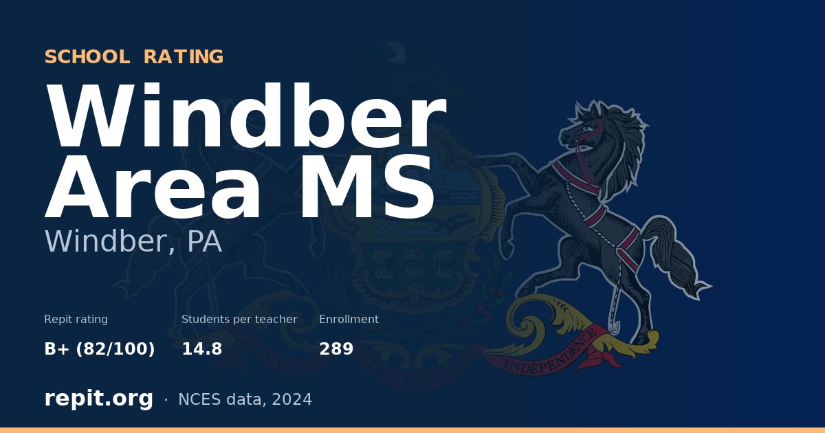 Windber Area MS, Windber, PA — Repit school rating B+ (82/100)