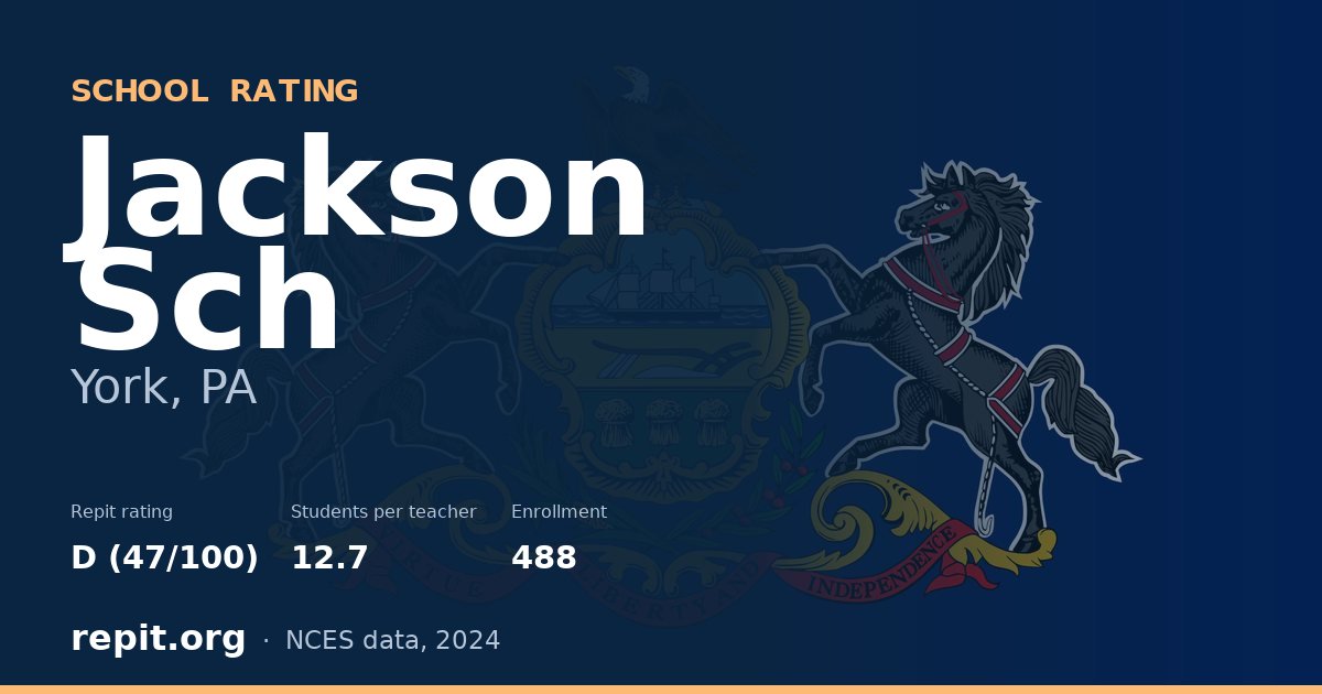 Jackson Sch, York, PA — Repit school rating D (47/100)
