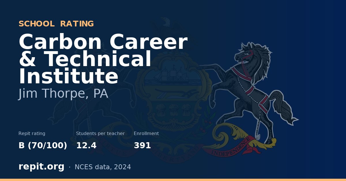Carbon Career & Technical Institute, Jim Thorpe, PA — Repit school rating B (70/100)