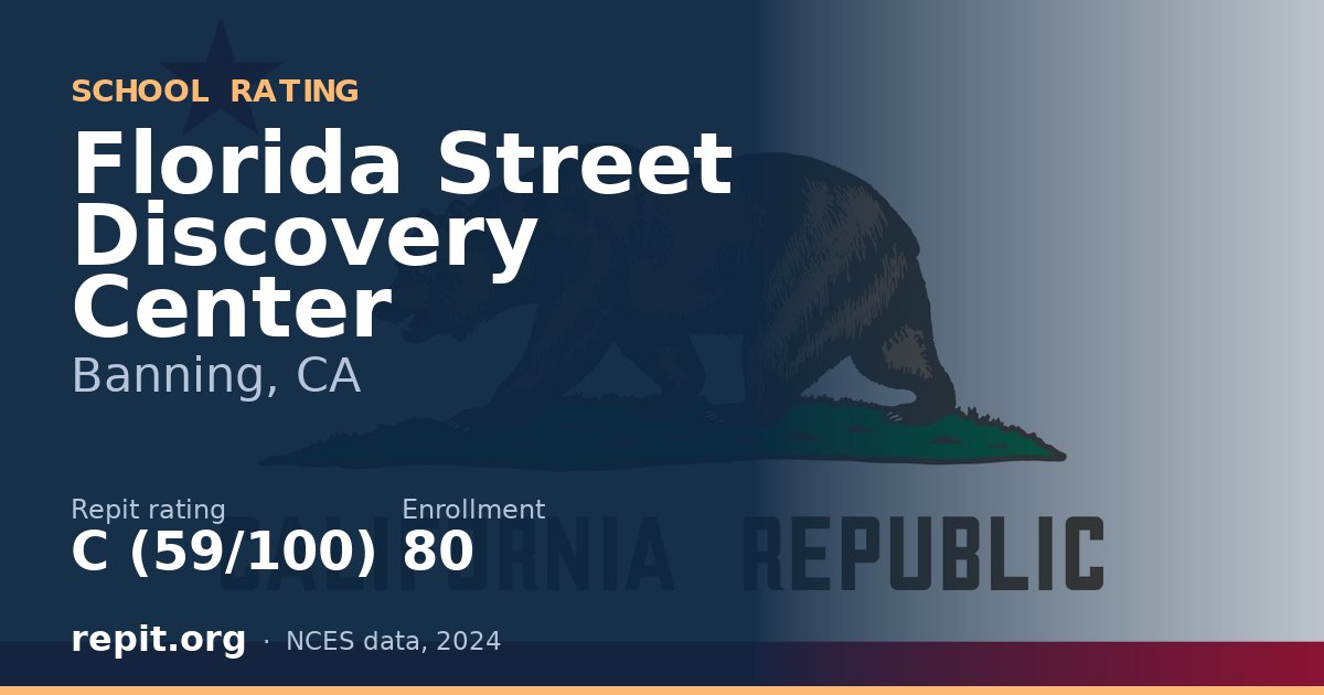 Florida Street Discovery Center, Banning, CA — Repit school rating C (59/100)