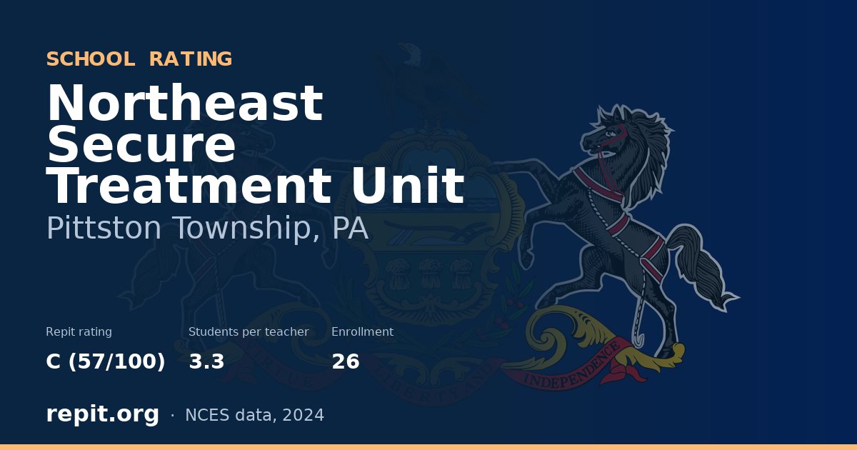 Northeast Secure Treatment Unit, Pittston Township, PA — Repit school rating C (57/100)