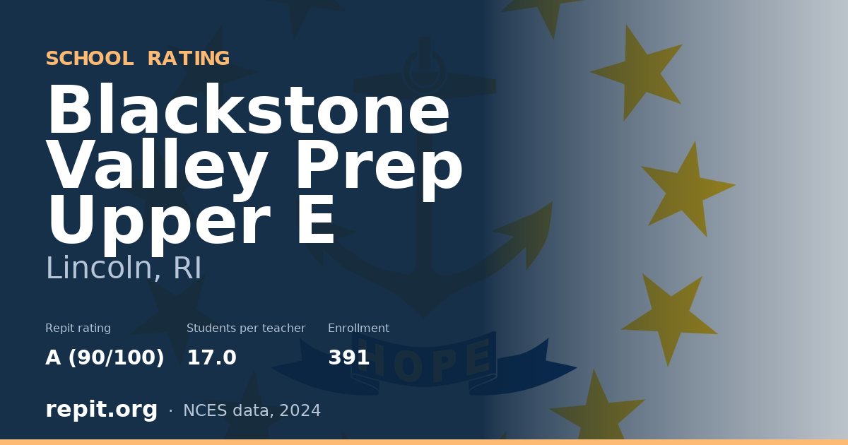 Blackstone Valley Prep Upper E, Lincoln, RI — Repit school rating A (90/100)
