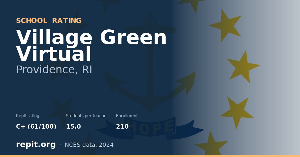 Village Green Virtual, Providence, RI — Repit school rating C+ (61/100)