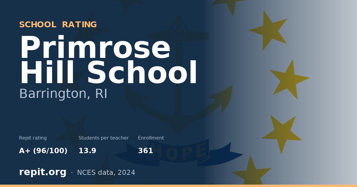 Primrose Hill School, Barrington, RI — Repit school rating A+ (96/100)