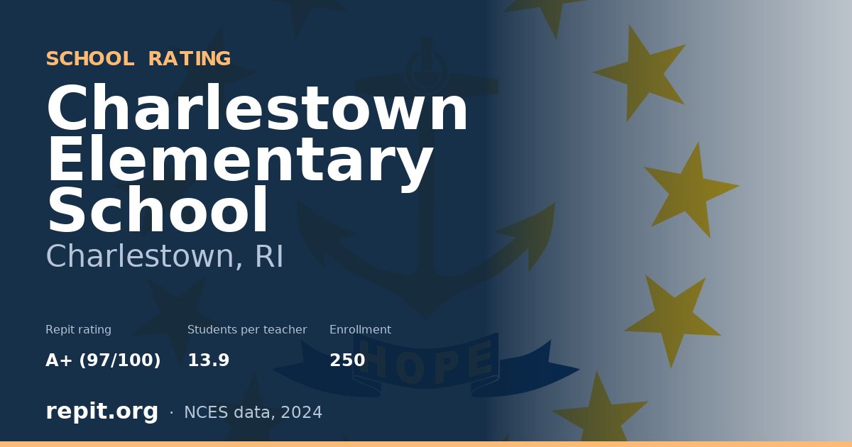 Charlestown Elementary School, Charlestown, RI — Repit school rating A+ (97/100)