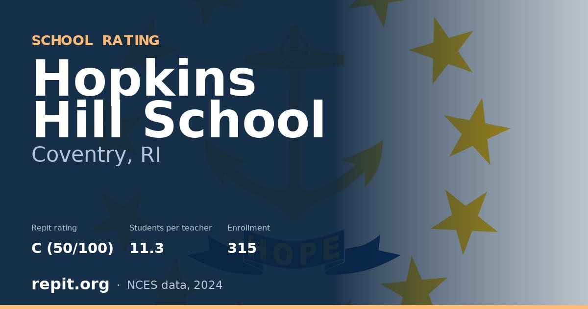 Hopkins Hill School, Coventry, RI — Repit school rating C (50/100)