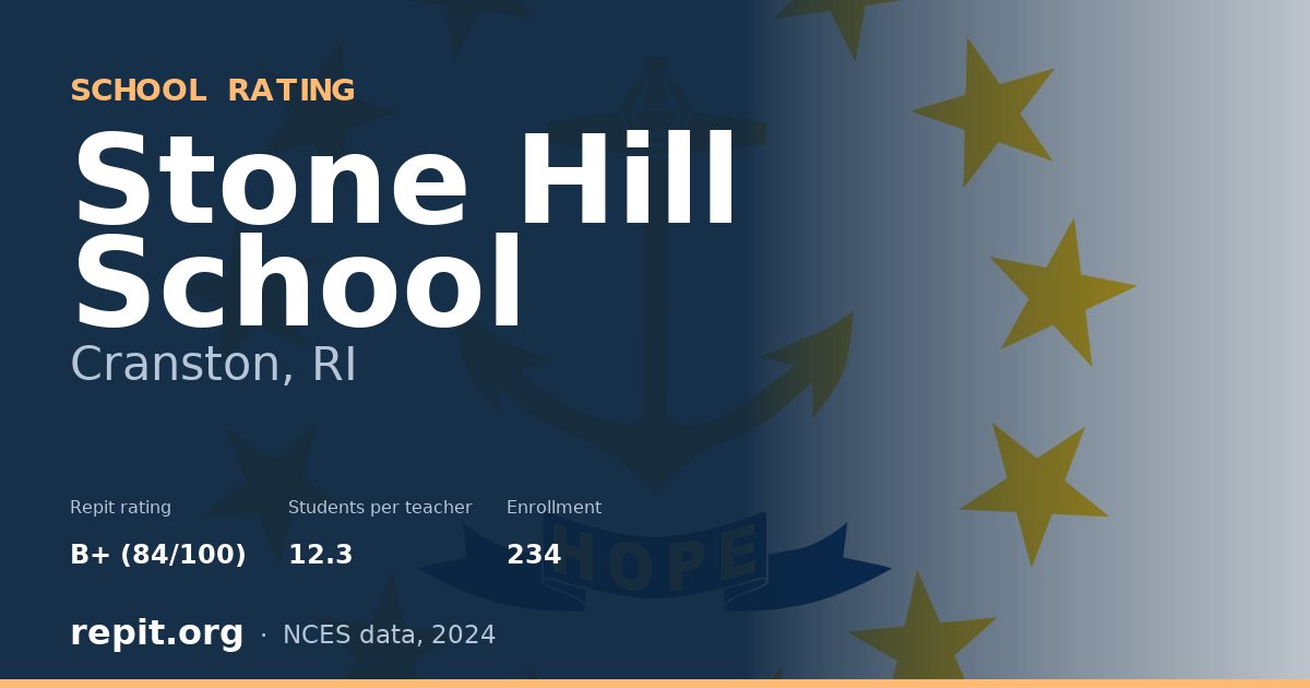 Stone Hill School, Cranston, RI — Repit school rating B+ (84/100)