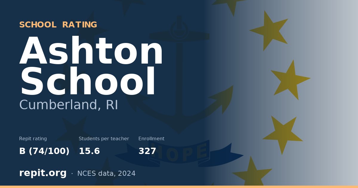 Ashton School, Cumberland, RI — Repit school rating B (74/100)
