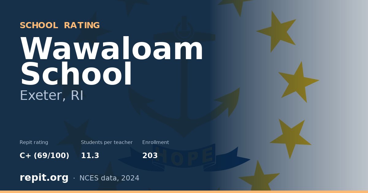 Wawaloam School, Exeter, RI — Repit school rating C+ (69/100)