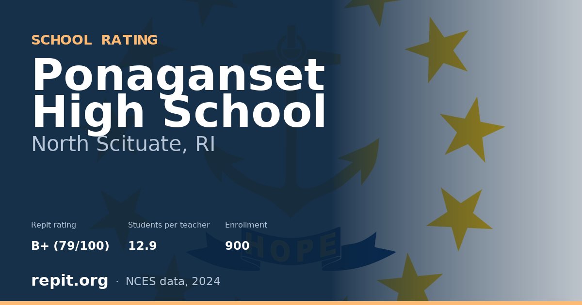 Ponaganset High School, North Scituate, RI — Repit school rating B+ (79/100)