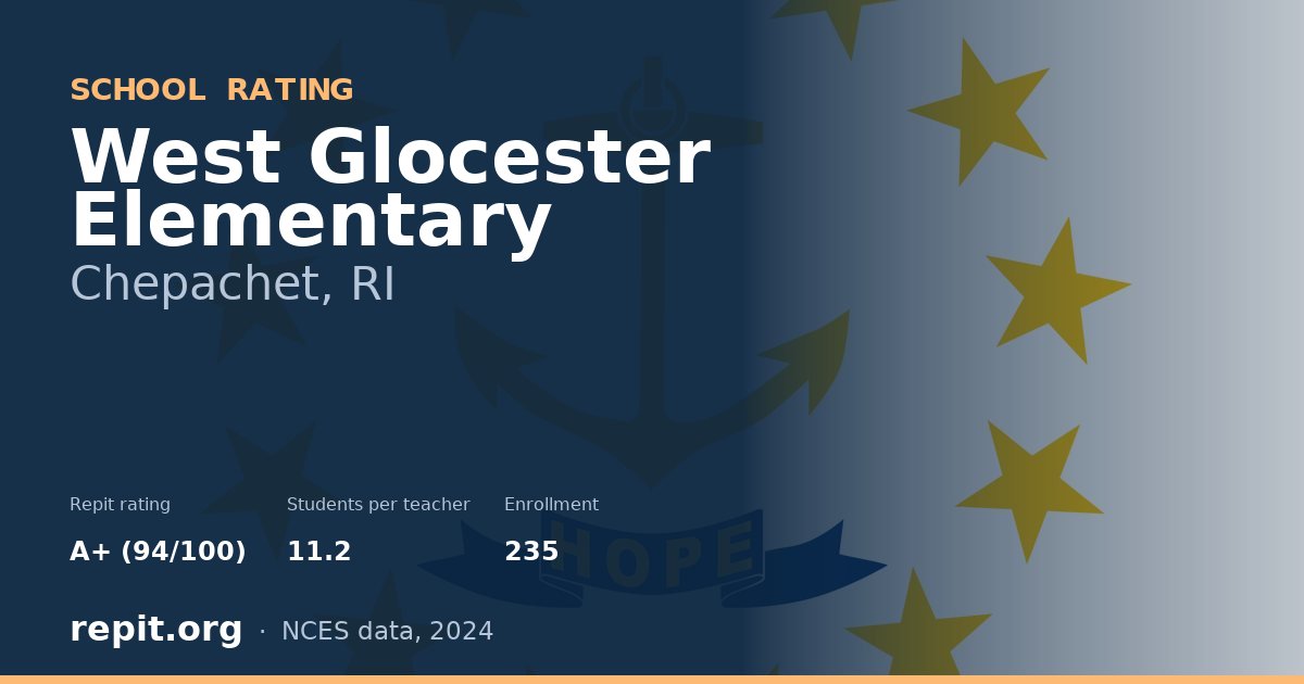 West Glocester Elementary, Chepachet, RI — Repit school rating A+ (94/100)