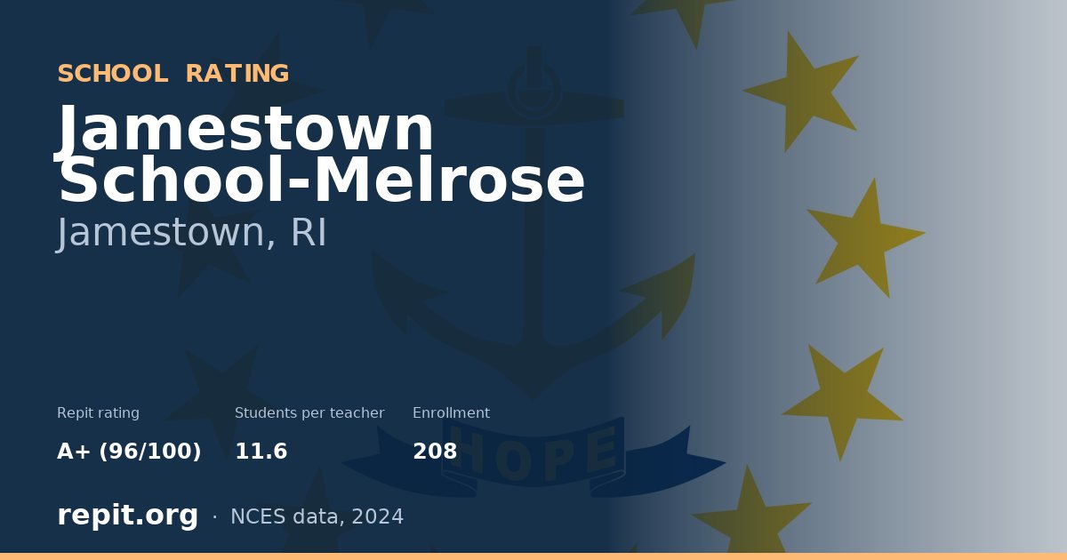 Jamestown School-Melrose, Jamestown, RI — Repit school rating A+ (96/100)