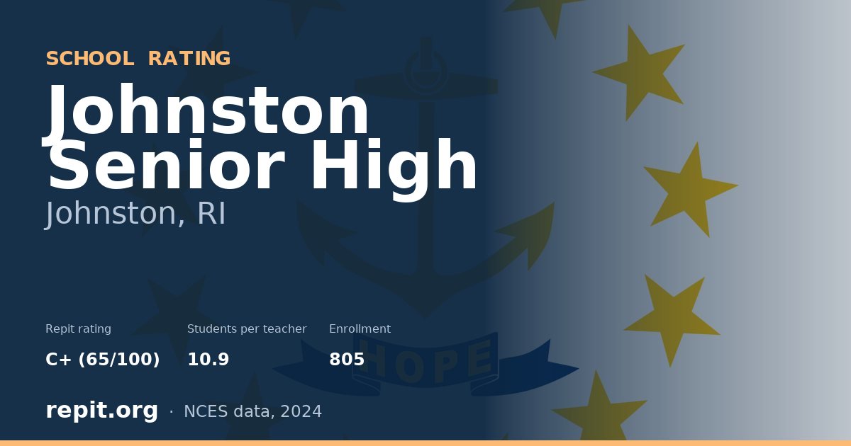 Johnston Senior High, Johnston, RI — Repit school rating C+ (65/100)