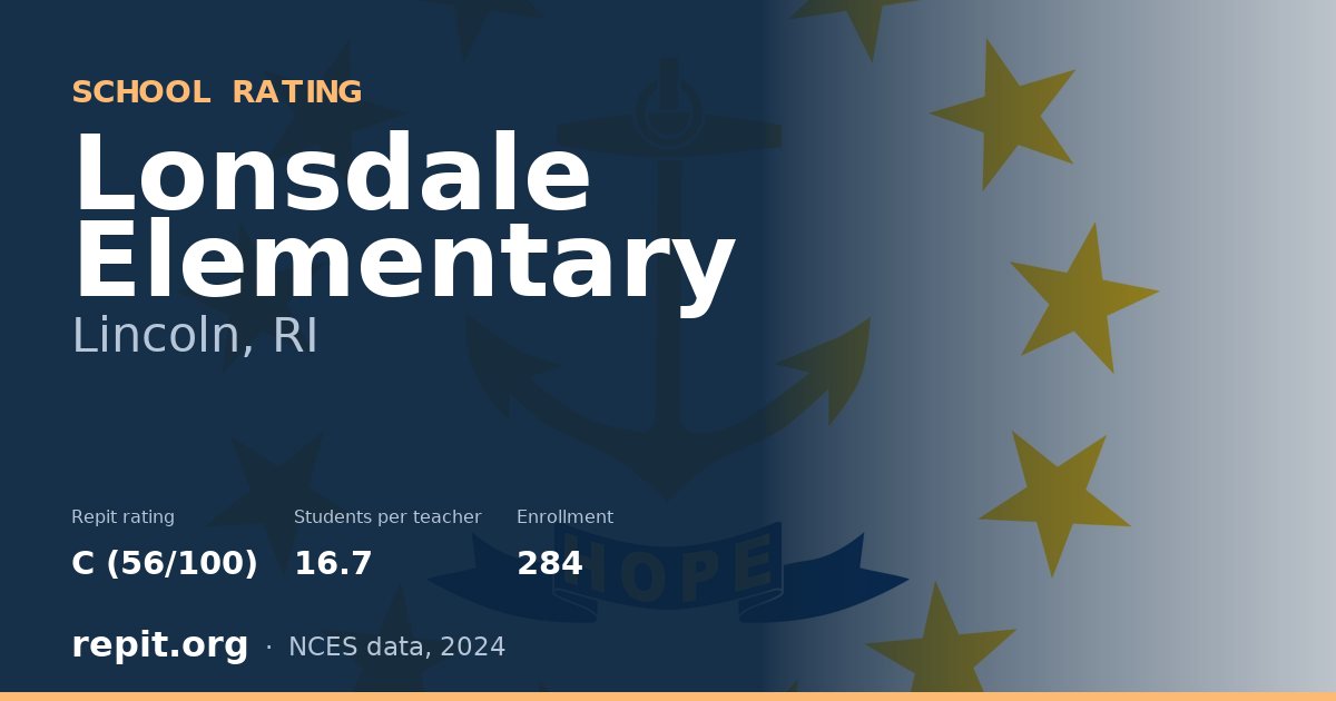 Lonsdale Elementary, Lincoln, RI — Repit school rating C (56/100)