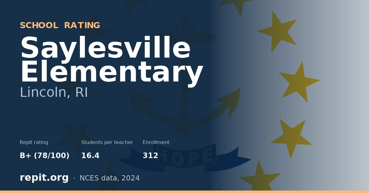 Saylesville Elementary, Lincoln, RI — Repit school rating B+ (78/100)