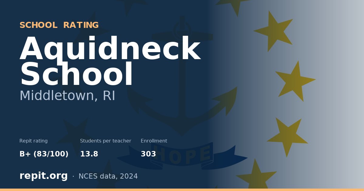 Aquidneck School, Middletown, RI — Repit school rating B+ (83/100)