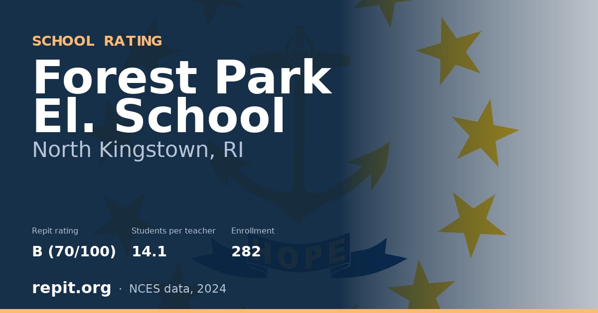 Forest Park El. School, North Kingstown, RI — Repit school rating B (70/100)