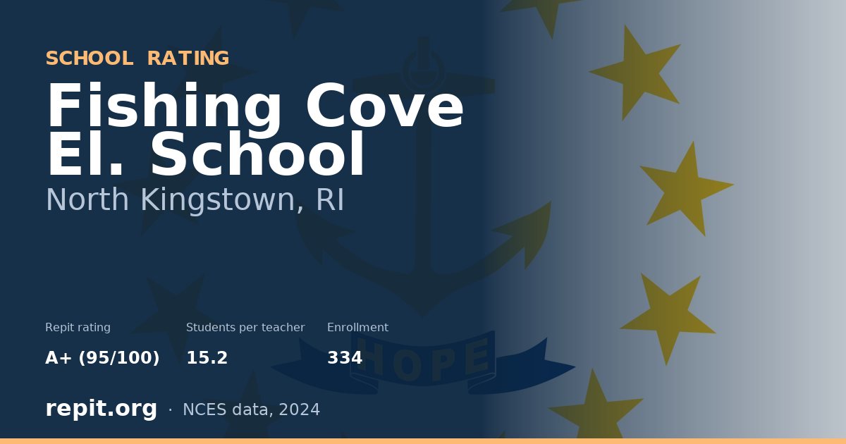 Fishing Cove El. School, North Kingstown, RI — Repit school rating A+ (95/100)