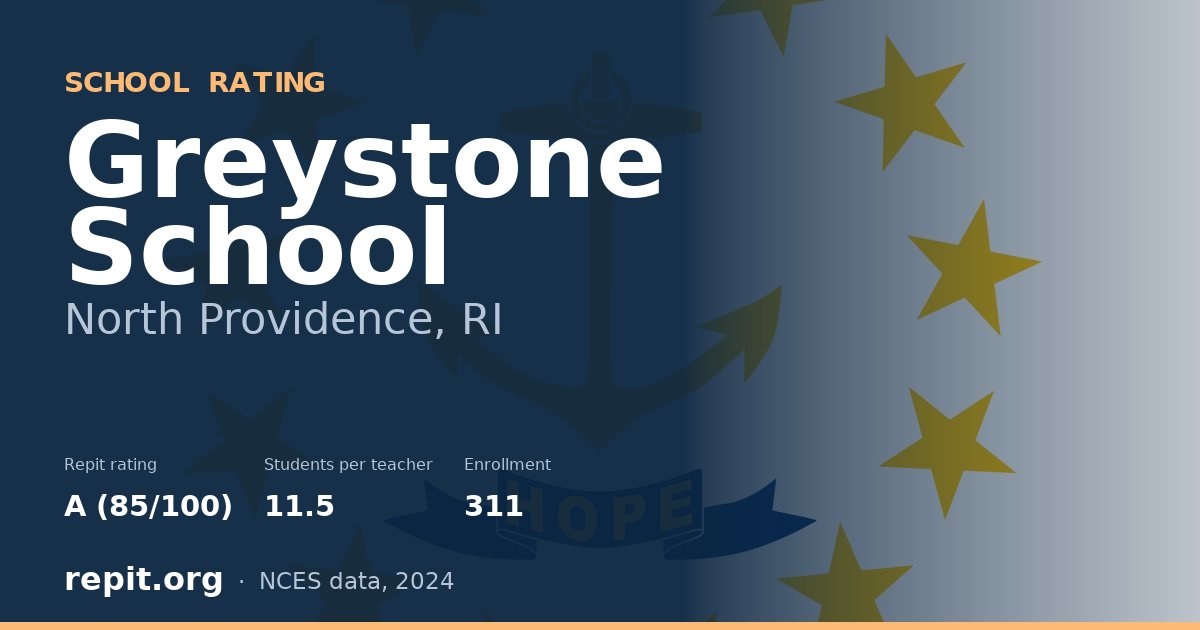 Greystone School, North Providence, RI — Repit school rating A (85/100)