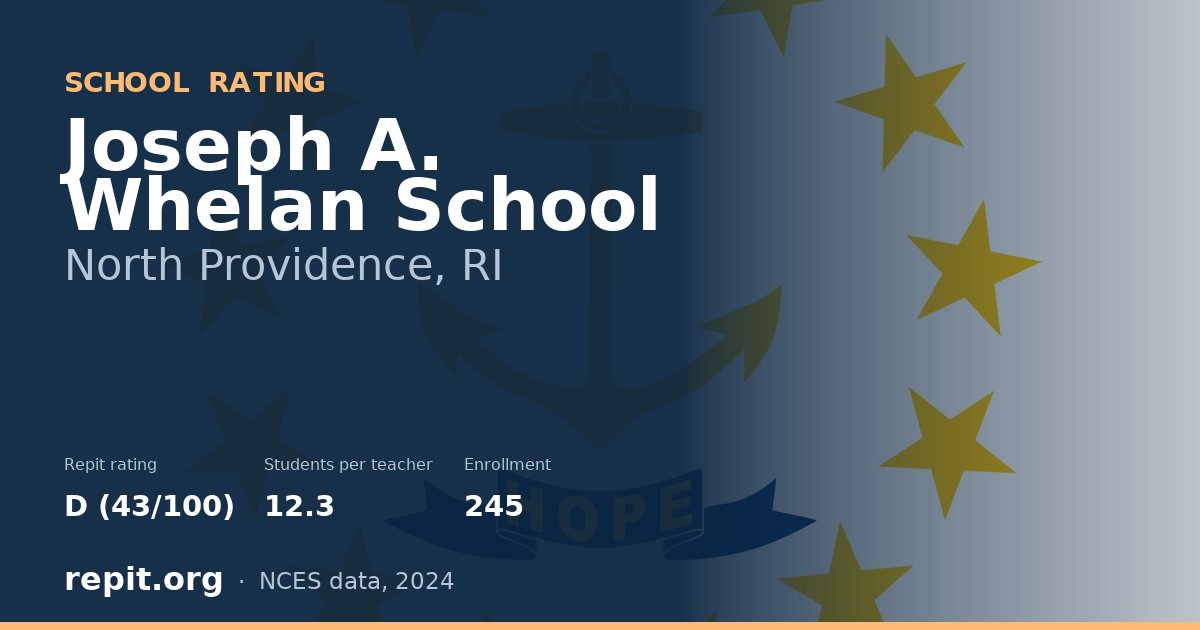 Joseph A. Whelan School, North Providence, RI — Repit school rating D (43/100)