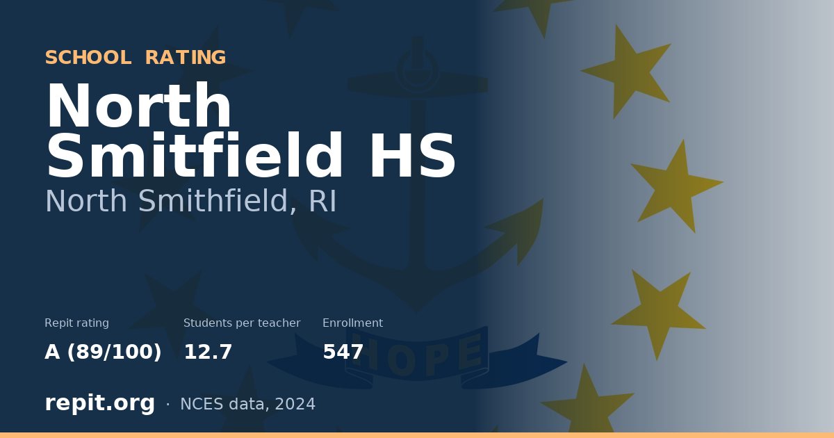 North Smitfield HS, North Smithfield, RI — Repit school rating A (89/100)