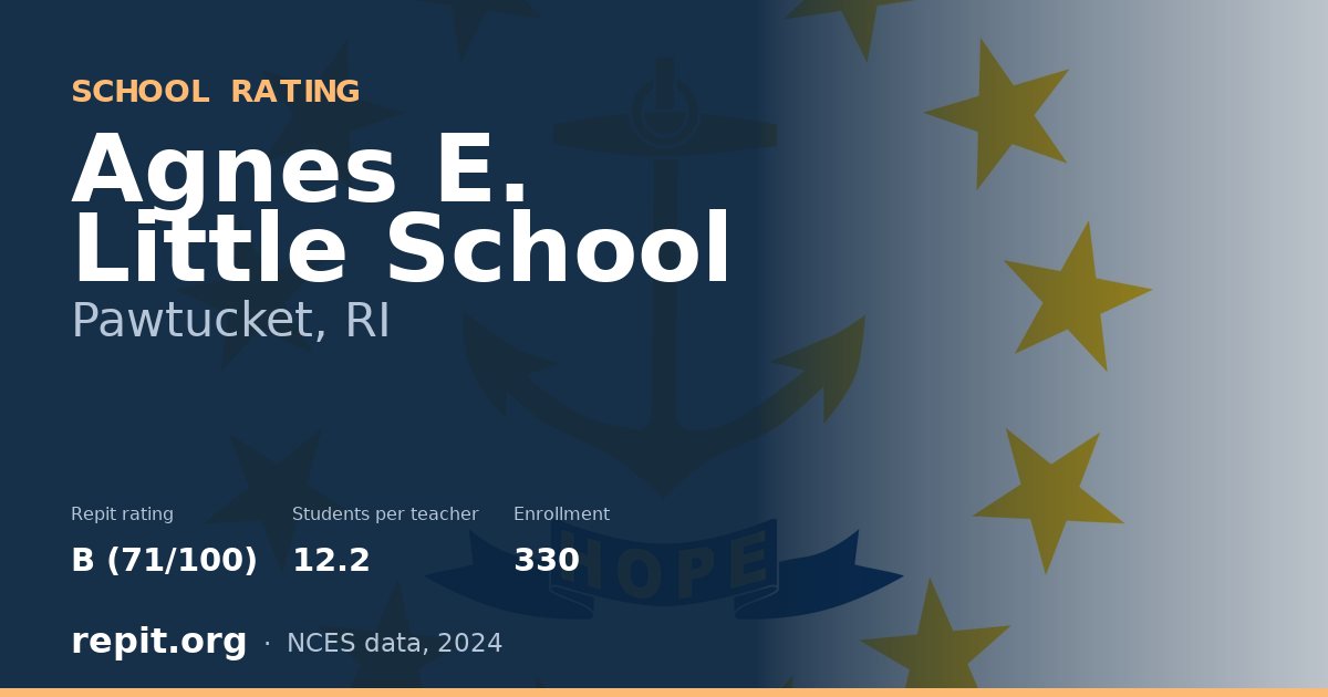 Agnes E. Little School, Pawtucket, RI — Repit school rating B (71/100)