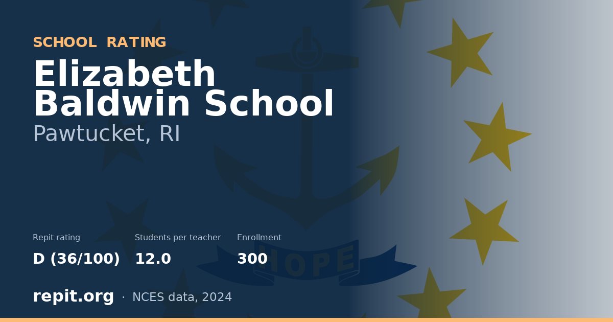 Elizabeth Baldwin School, Pawtucket, RI — Repit school rating D (36/100)