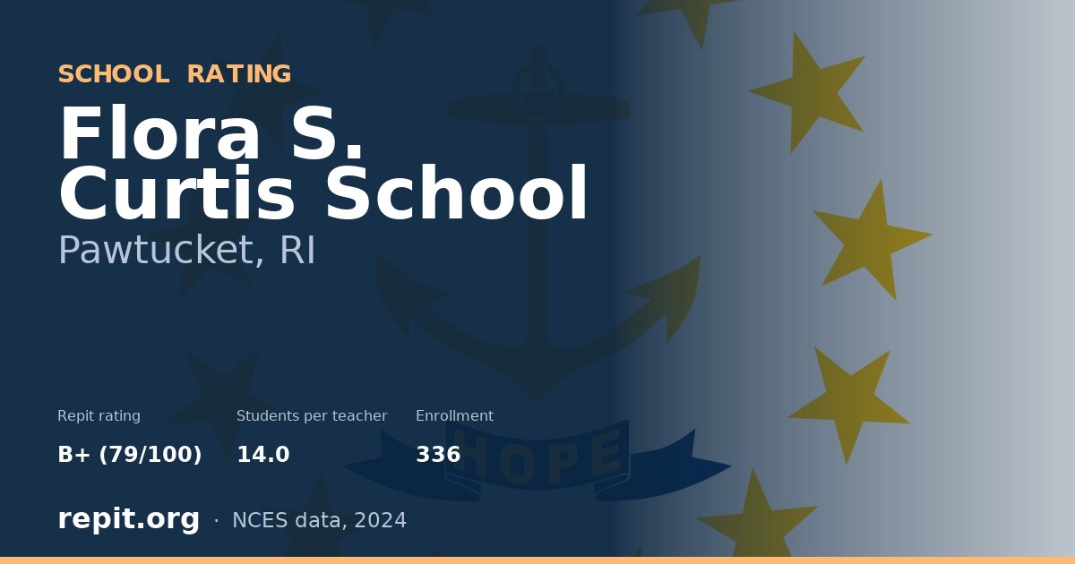 Flora S. Curtis School, Pawtucket, RI — Repit school rating B+ (79/100)