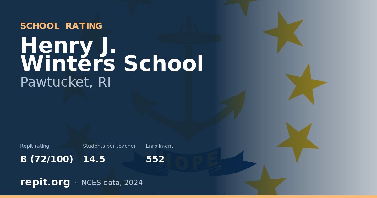 Henry J. Winters School, Pawtucket, RI — Repit school rating B (72/100)