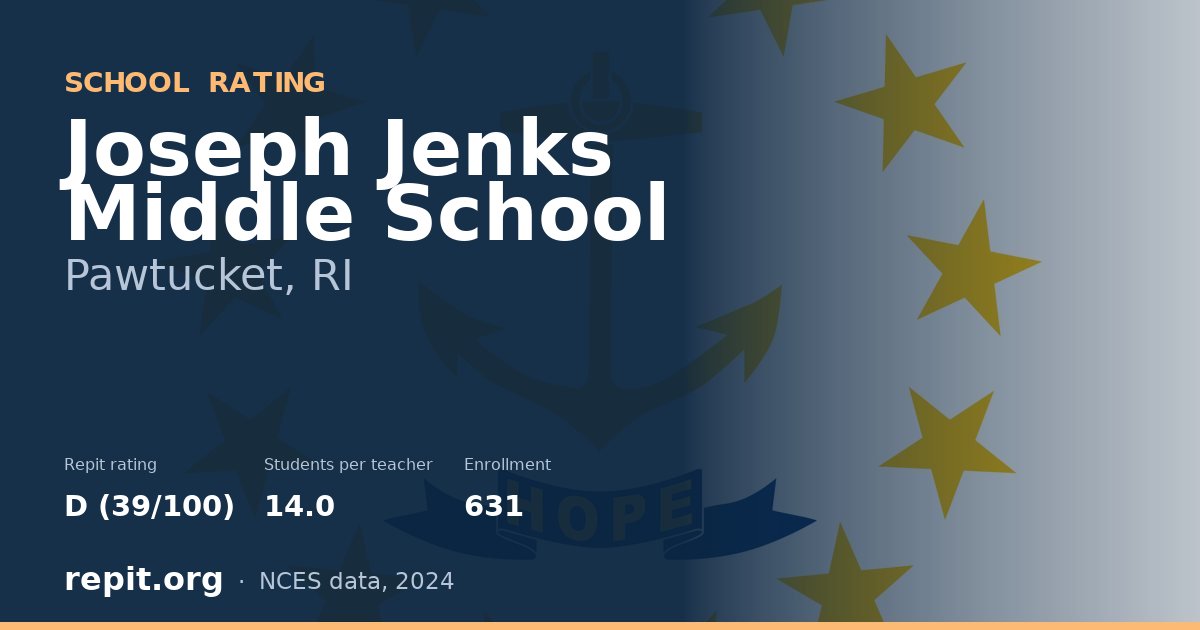 Joseph Jenks Middle School, Pawtucket, RI — Repit school rating D (39/100)