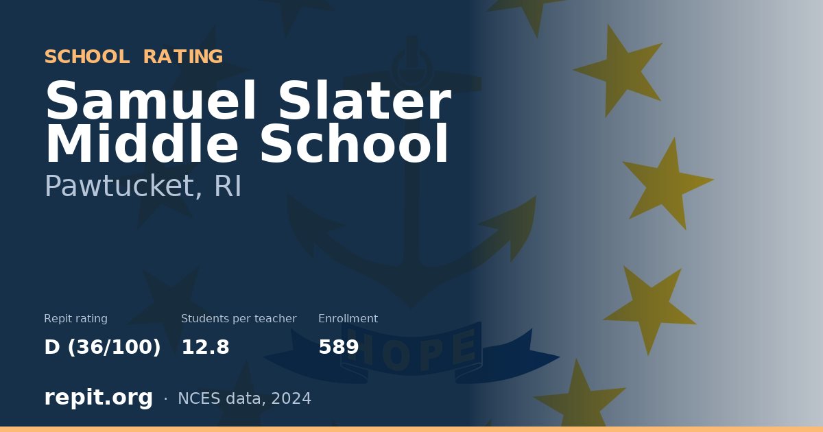 Samuel Slater Middle School, Pawtucket, RI — Repit school rating D (36/100)