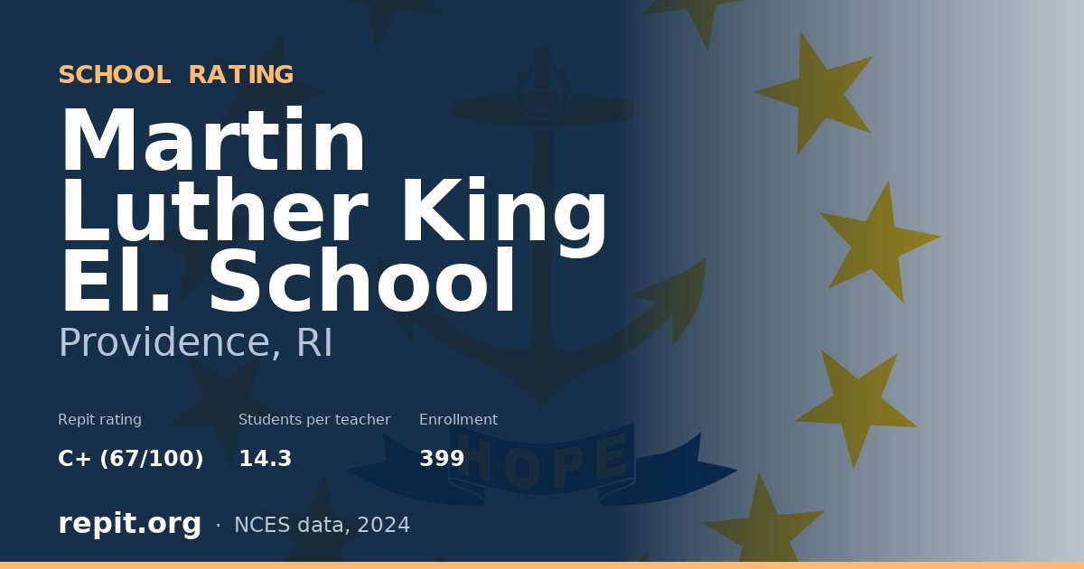 Martin Luther King El. School, Providence, RI — Repit school rating C+ (67/100)