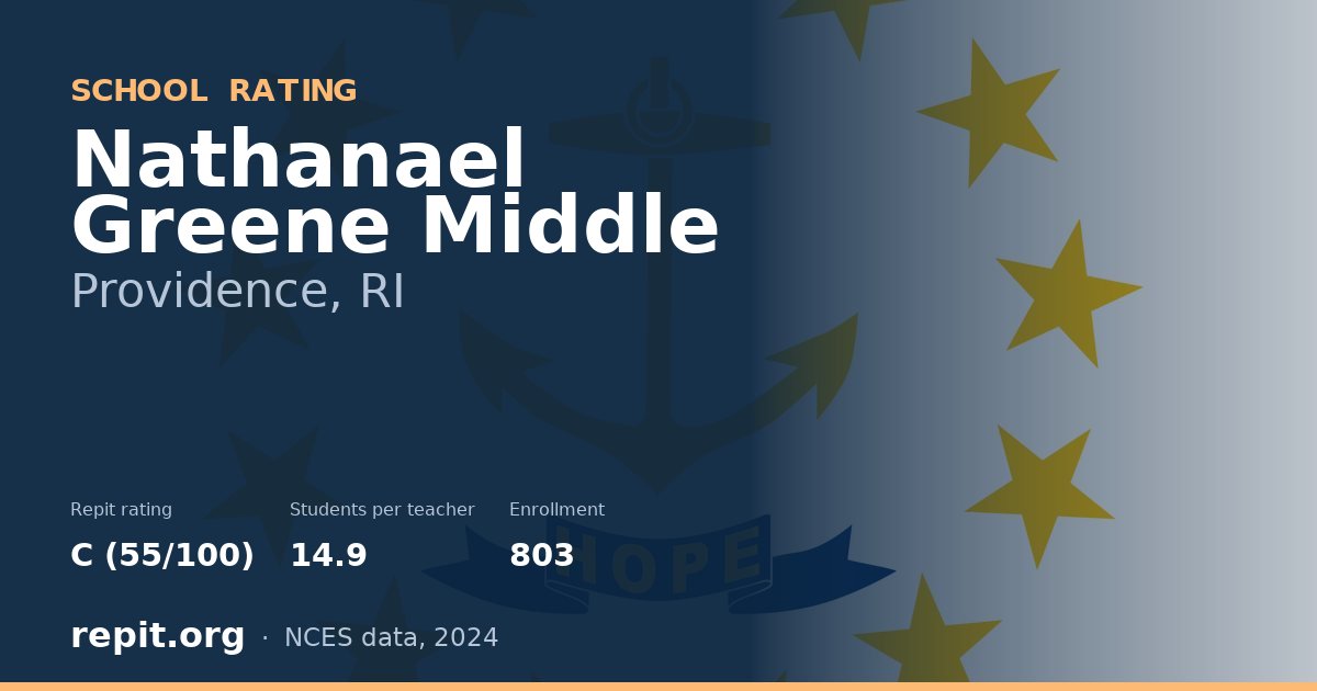 Nathanael Greene Middle, Providence, RI — Repit school rating C (55/100)