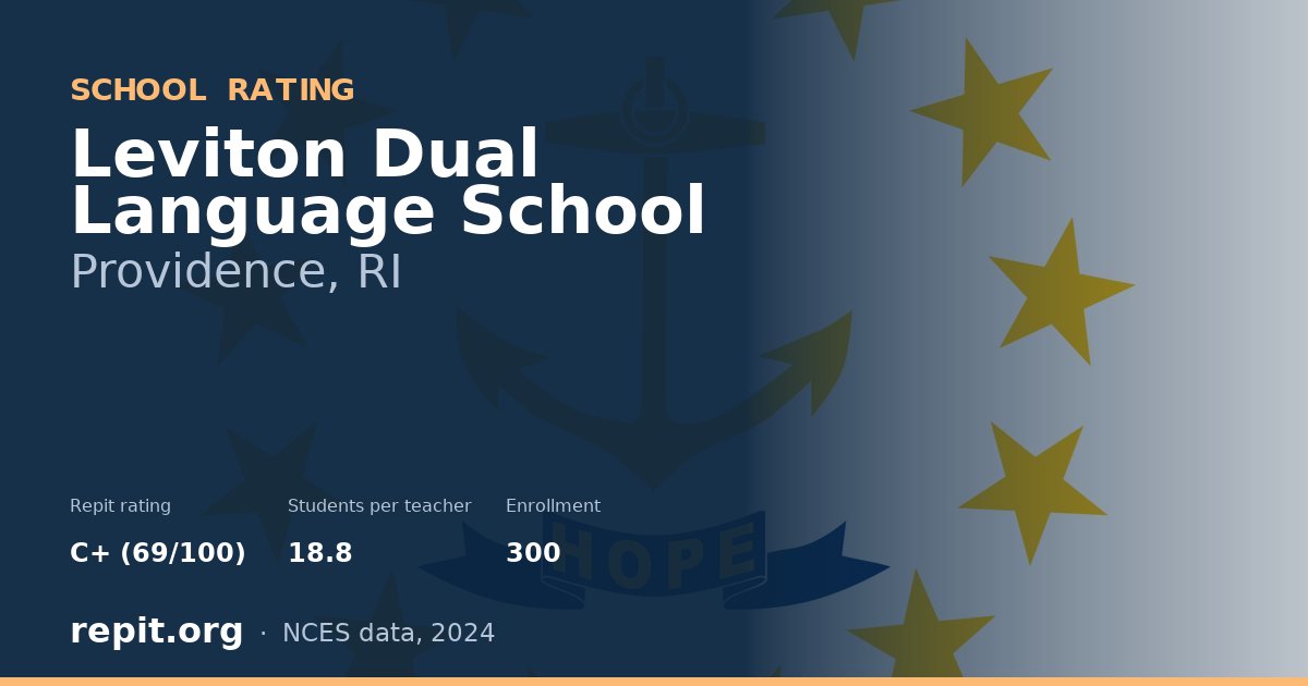 Leviton Dual Language School, Providence, RI — Repit school rating C+ (69/100)