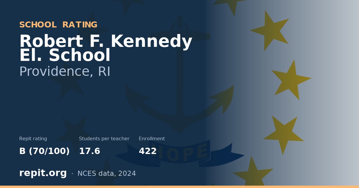 Robert F. Kennedy El. School, Providence, RI — Repit school rating B (70/100)