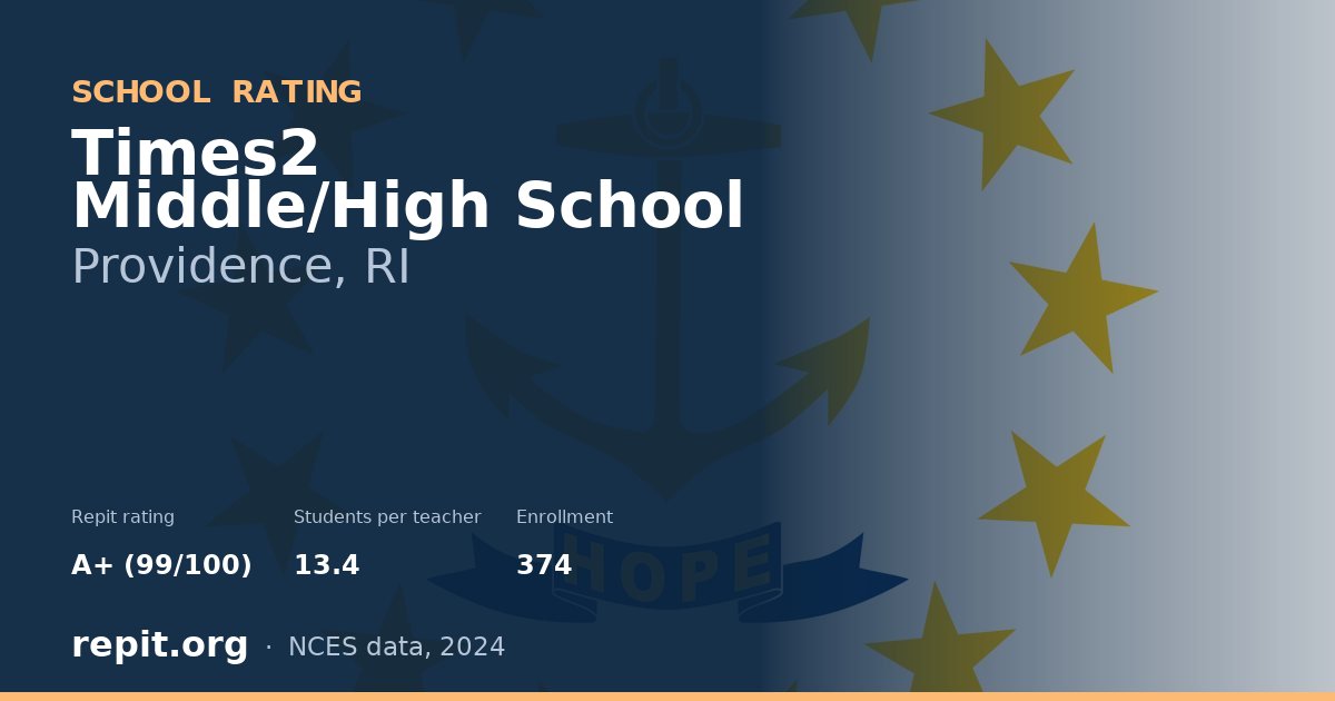 Times2 Middle/High School, Providence, RI — Repit school rating A+ (99/100)