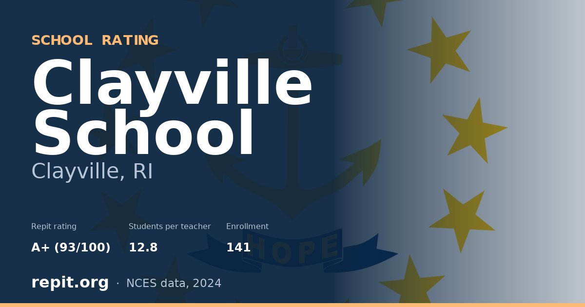 Clayville School, Clayville, RI — Repit school rating A+ (93/100)