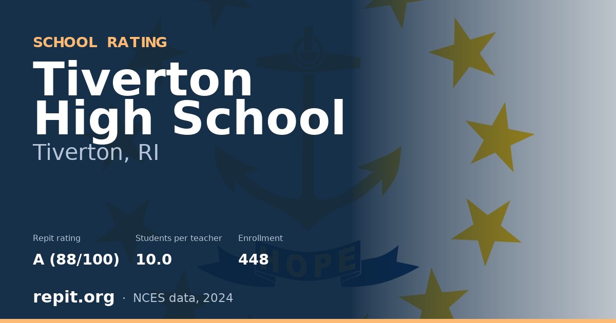 Tiverton High School, Tiverton, RI — Repit school rating A (88/100)