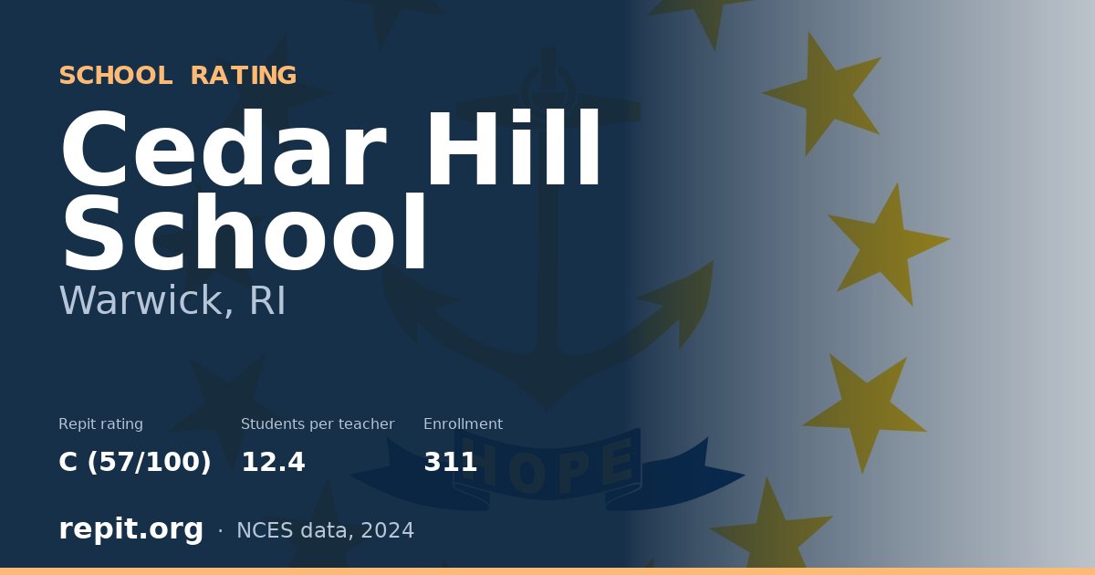 Cedar Hill School, Warwick, RI — Repit school rating C (57/100)