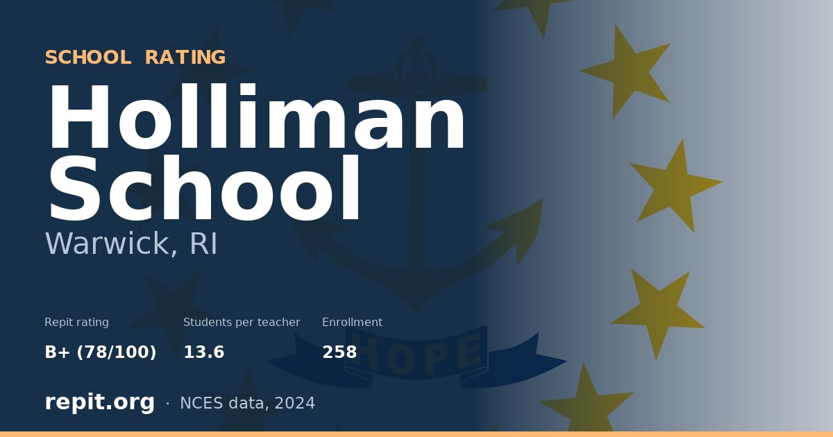 Holliman School, Warwick, RI — Repit school rating B+ (78/100)