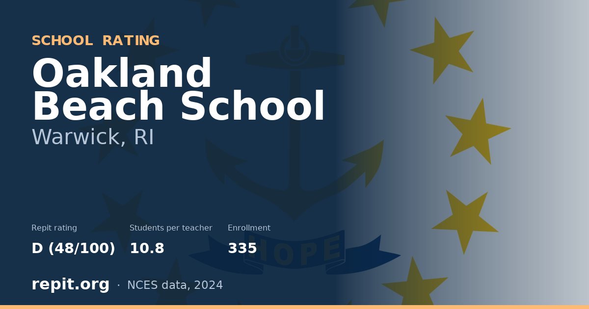 Oakland Beach School, Warwick, RI — Repit school rating D (48/100)