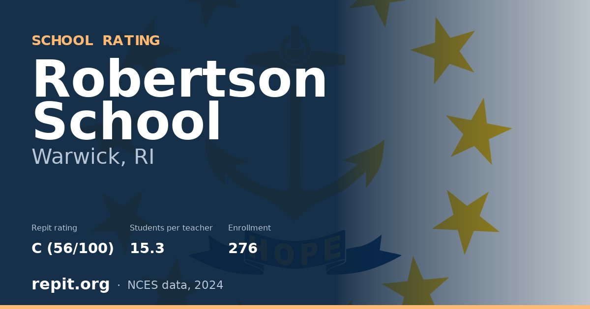 Robertson School, Warwick, RI — Repit school rating C (56/100)