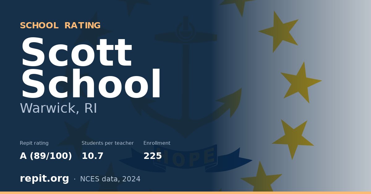 Scott School, Warwick, RI — Repit school rating A (89/100)
