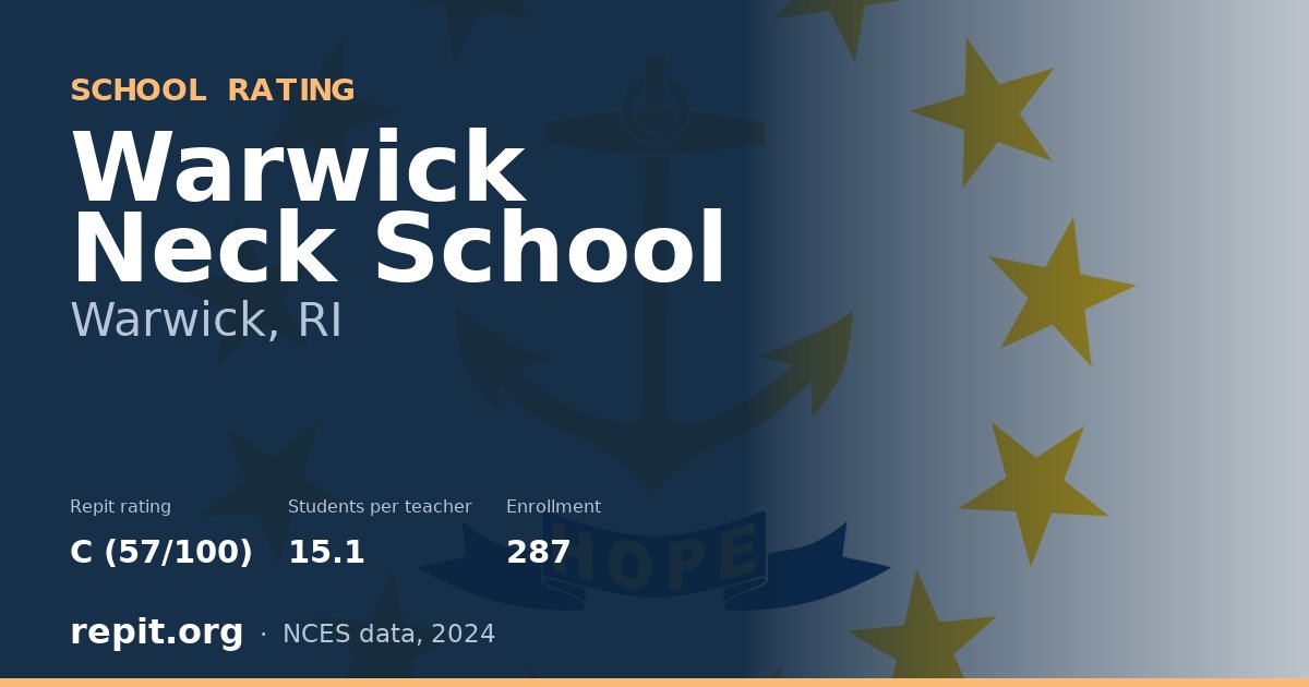 Warwick Neck School, Warwick, RI — Repit school rating C (57/100)