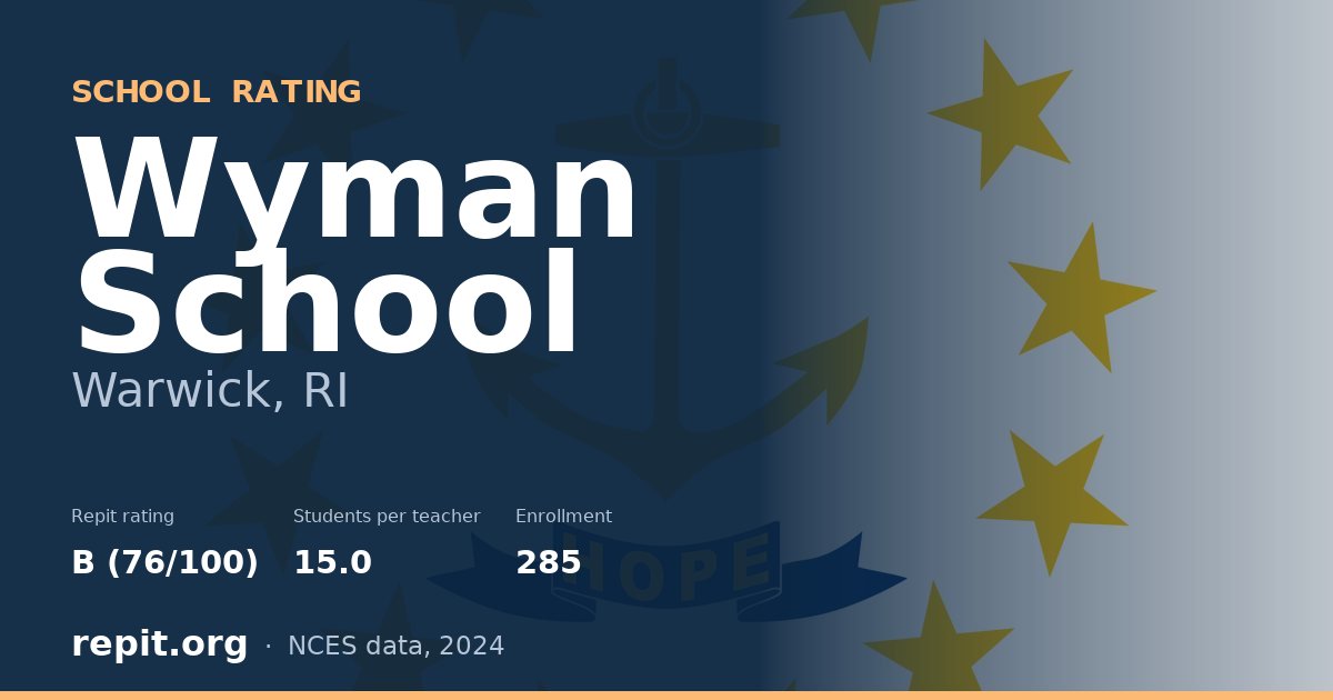 Wyman School, Warwick, RI — Repit school rating B (76/100)
