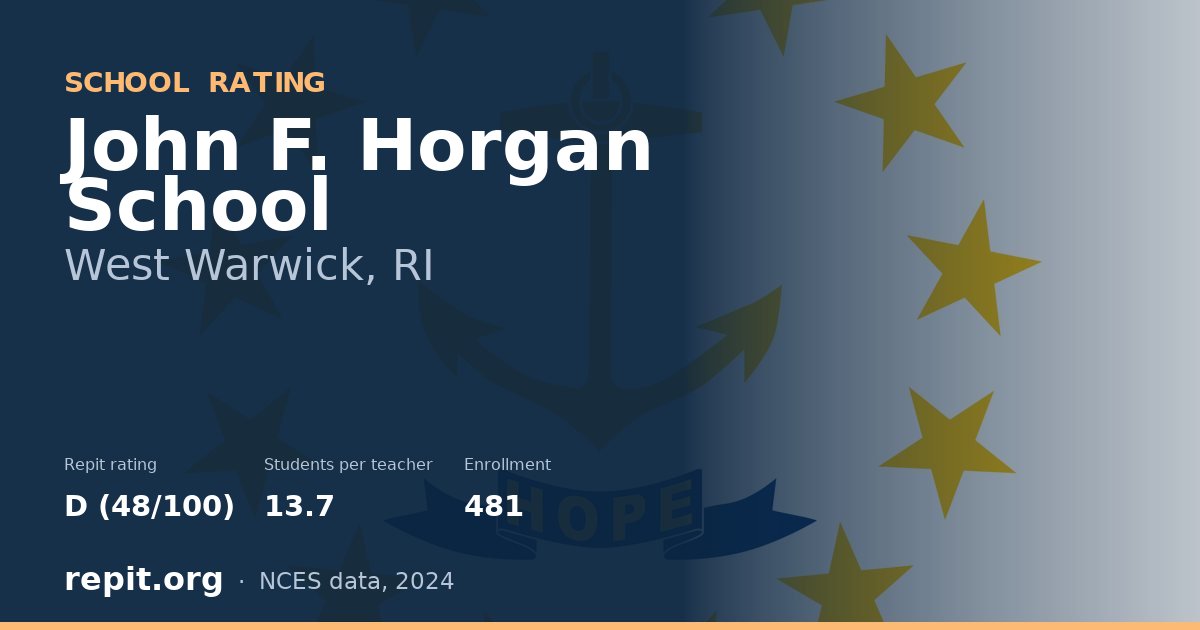 John F. Horgan School, West Warwick, RI — Repit school rating D (48/100)
