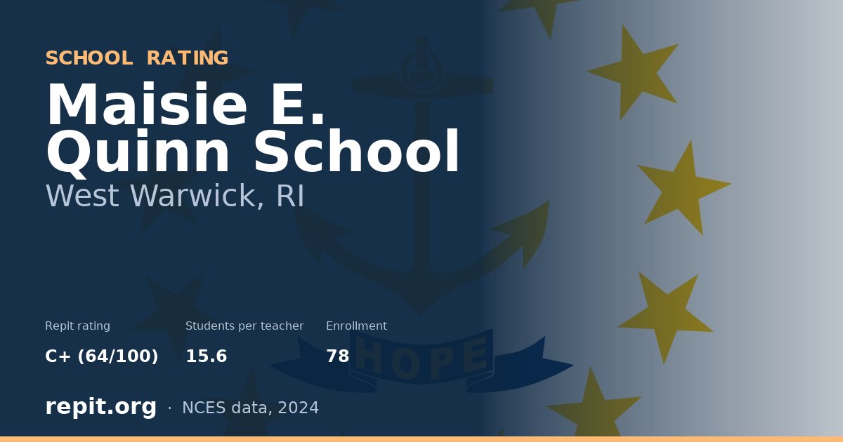Maisie E. Quinn School, West Warwick, RI — Repit school rating C+ (64/100)