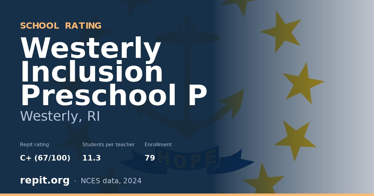 Westerly Inclusion Preschool P, Westerly, RI — Repit school rating C+ (67/100)