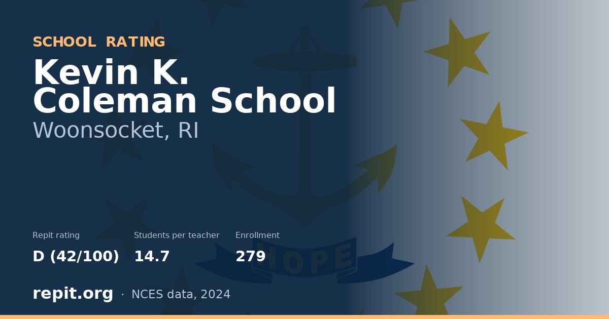 Kevin K. Coleman School, Woonsocket, RI — Repit school rating D (42/100)